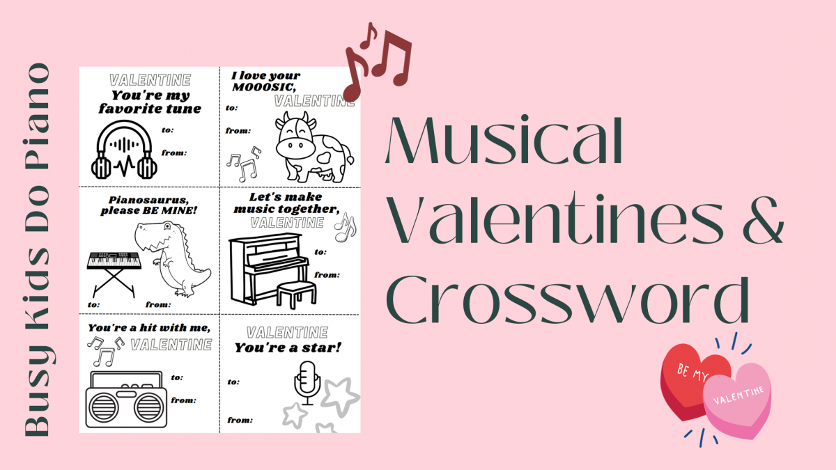 Valentine Printables – February’s Music Challenge Monthly