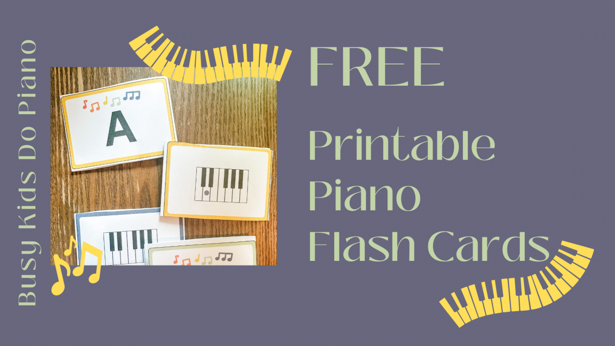 Free Printable Piano Flash Cards